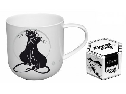Carmani - Porcelánový hrníček "Mazlení koček" v dárkové krabičce - 500 ml
