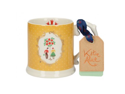 Creative Tops - Keramický hrnek Festival Folk žlutý od Katie Alice - 320 ml