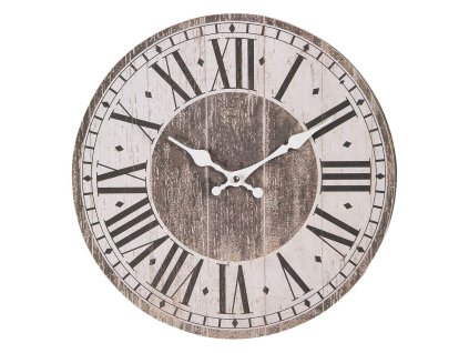 Clayre & Eef - Nástěnné hodiny design podlahy - Ø 34*4 cm / 1*AA
