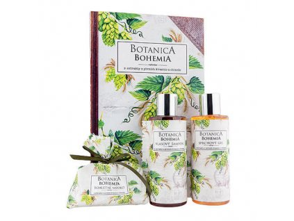 Bohemia Gifts Botanica sada gel 200ml, šampon 200ml a mýdlo 100g - chmel a obilí