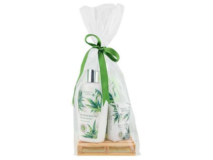 BG - Konopná kosmetická sada /tekuté mýdlo 300 ml, tělové mléko 250 ml a tuhé mýdlo 100 g/