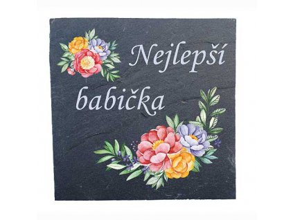 Bohemia Gifts Kameninové podtácky 2 ks 10x10cm - pro babičku
