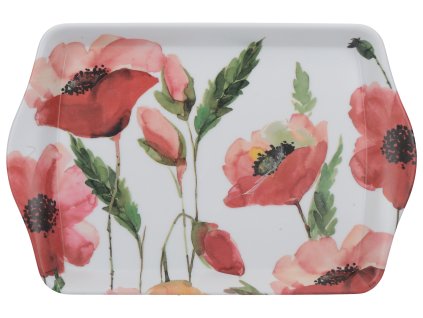 Melaminový tácek Watercolour Poppies mini