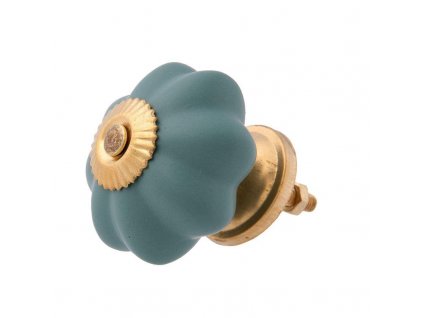 Clayre & Eef - Nábytková úchytka "Zelená se zlatým kováním