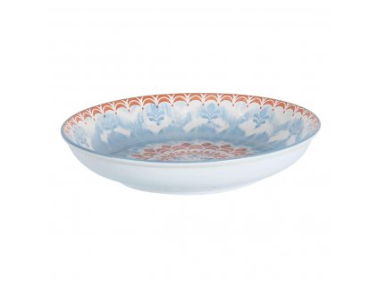 Clayre & Eef - Keramická miska BLUE ORNAMENT - Ø 20*4 cm