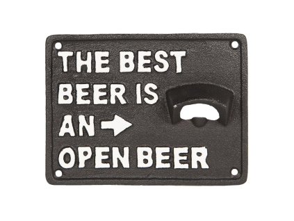 Nástěnný otvírák lahví OPEN BEER