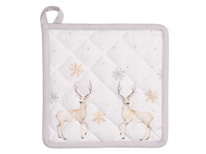 Clayre & Eef - Podložka pod hrnec nebo chňapka PASTEL CHRISTMAS - 20*20 cm