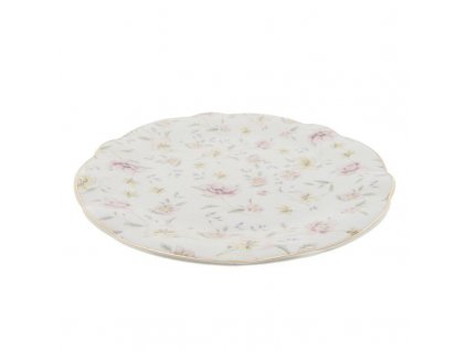 Clayre & Eef - Jídelní porcelánový talíř TABLE WARE FLOWERS
