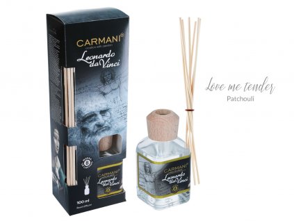 Carmani - Designový difuzér L. Da Vinci - Love me tender "Patchouli" - 100 ml