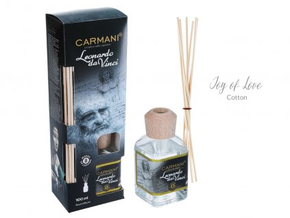 Carmani - Designový difuzér L. Da Vinci - Joy of Love "Cotton" - 100 ml