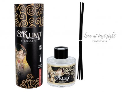 Carmani - Designový difuzér G. Klimt Love at first sight "Frozen Vela" v dárkovém tubusu - 100 ml