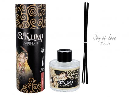 Carmani - Designový difuzér G. Klimt "Cotton" - Joy of Love v dárkovém tubusu - 100 ml