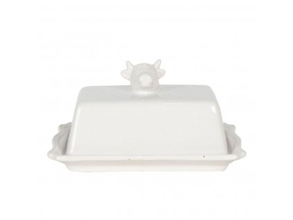 Clayre & Eef - Keramická máselnička COW - 18*14*8 cm