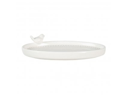 Clayre & Eef - Porcelánová mýdlenka s ptáčkem - 15*10*4 cm