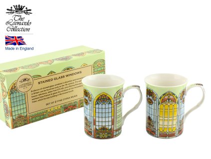 Leonardo - Porcelánové hrnky Stained Glass window v dárkové krabičce -2*350 ml
