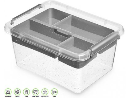 Antibakteriální box s vložkou na přílohy
