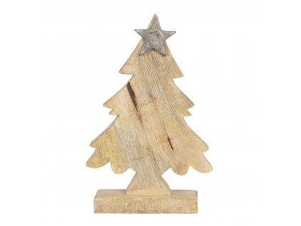 Dřevěný vánoční stromeček s hvězdou