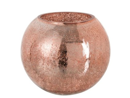 J-line - Skleněná lucerna hurricane BALL CRACLE - Ø 20*15 cm
