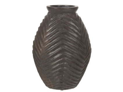 Terakotová váza HIGH STRIPE BROWN