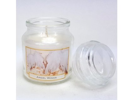 Svíčka s vůní Andělských křídel ve skleněné dóze s víčkem "Angel Wings" - 130 g