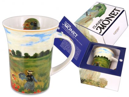 Carmani - Porcelánový hrnek Monet, Vlčí máky v dárkové krabičce - 350 ml