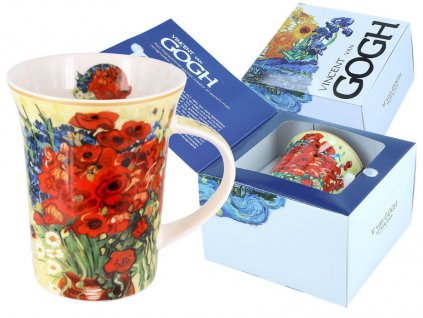 Carmani - Porcelánový hrnek Van Gogh, Vlčí mák v dárkové krabičce - 350 ml