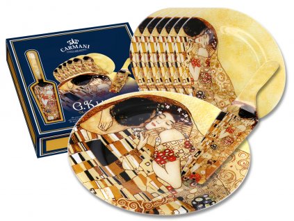 Sada dezetních talířů s lopatkou G. Klimt