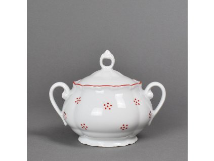 Porcelánová cukřenka Verona Valbella červená