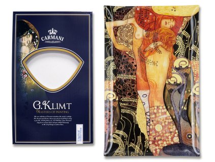 Carmani Skleněný talíř Gustav Klimt Vodní hadi