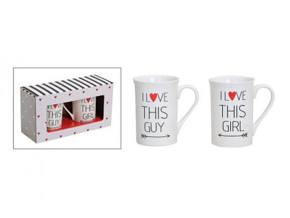 GW - Sada porcelánových hrnků Girl - Guy, 2 dílná - 2*275 ml