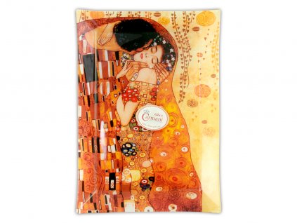 Skleněný talíř G. Klimt Polibek
