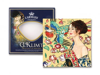Skleněný talíř G. Klimt Lady with fan