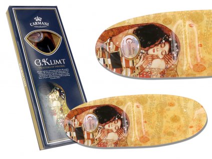 Skleněný talíř G. Klimt Polibek