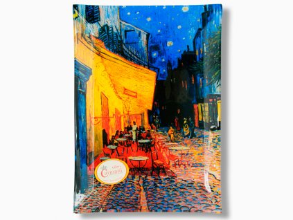 Skleněný talíř V. van Gogh Terasa kavárny