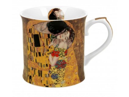 Porcelánový hrnek, dekor G. Klimt POLIBEK v dárkové krabičce 460 ml