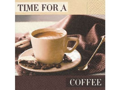 Dezertní třívrstvé ubrousky Time for a coffee, 20 ks