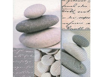 Dezertní třívrstvé ubrousky Piled stones, 20 ks