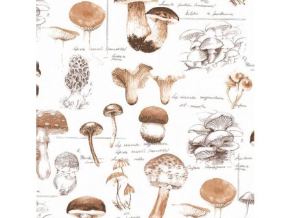 Dezertní třívrstvé ubrousky Mushrooms houby, 20 ks