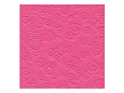 Dezertní třívrstvé ubrousky Uni pink, 16 ks