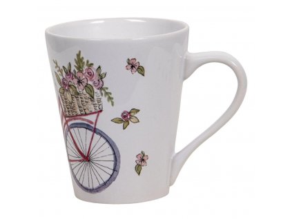 Clayre & Eef - Hrníček RED BICYCLE, kolo - Ø 9*10 cm / 300 ml