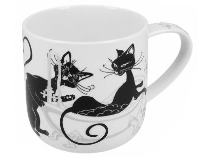 Carmani - Porcelánový hrníček Bláznivé kočky ve vaně v dárkové krabičce - 500 ml