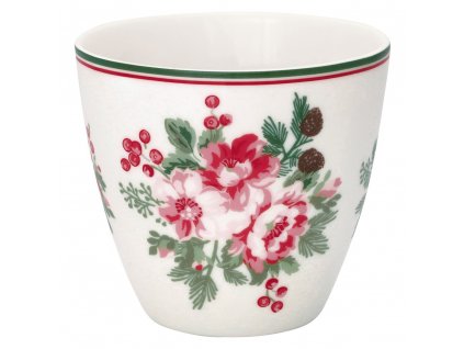 GreenGate Porcelánový hrnek na latté Charline White 300 ml