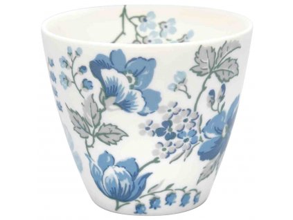 GreenGate Porcelánový hrnek na latté Donna Blue 300 ml