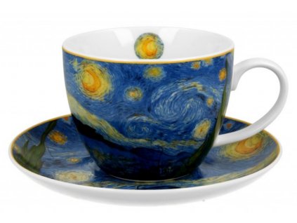 Porcelánový šálek s podšálkem V. van Gogh STARRY NIGHT v dárkové krabičce 470 ml
