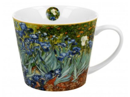 Velký porcelánový hrnek V. van Gogh IRISES v dárkové krabičce 610 ml