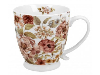 Porcelánový hrnek na stopce PASTEL FLOWERS v dárkové krabičce 480 ml