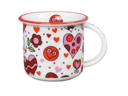 Porcelánový hrnek na espresso veselá srdíčka s červenou linkou removebg preview