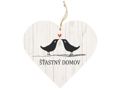 Bohemia Gifts Dřevěné vonítko do prádla - srdce – šťastný domov