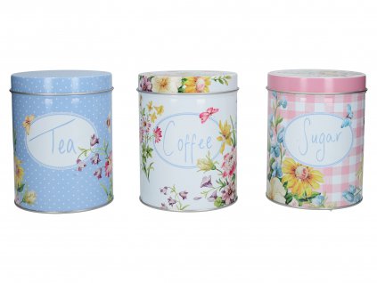 Creative Tops - Plechové dózy English Garden od Katie Alice - /10,8*32,5*13,8cm/ - 3 ks