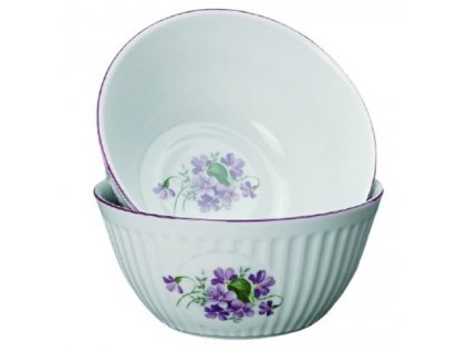 Porcelánová snídaňová miska FIALKY - 14 cm